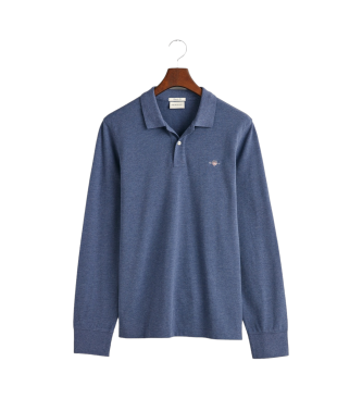 Gant De Piqu Shield Polo Shirt blue
