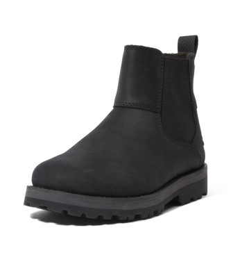 Timberland Skórzane botki Courma Chelsea czarne