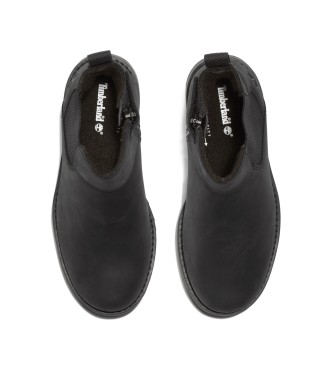 Timberland Skórzane botki Courma Chelsea czarne