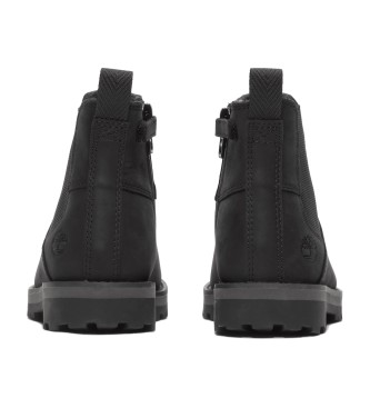 Timberland Skórzane botki Courma Chelsea czarne