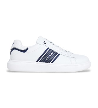 Pepe Jeans Skórzane buty Eaton Classic białe