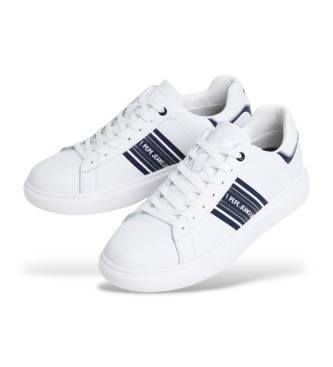 Pepe Jeans Skórzane buty Eaton Classic białe