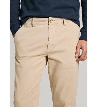 Pepe Jeans Hlače chino Slim Twill bež barve