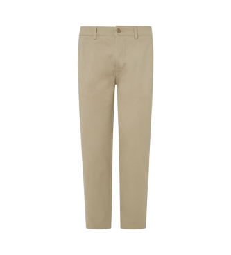 Pepe Jeans Hlače chino Slim Twill bež barve