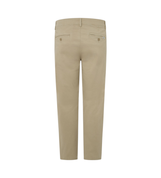 Pepe Jeans Hlače chino Slim Twill bež barve