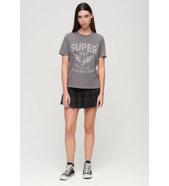 Superdry Svart stickad minikjol med tiered