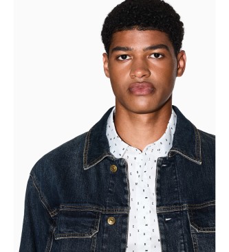 A|X Armani Exchange Casaco de ganga azul-marinho