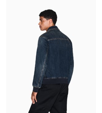 A|X Armani Exchange Casaco de ganga azul-marinho