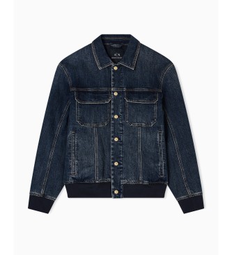 A|X Armani Exchange Casaco de ganga azul-marinho