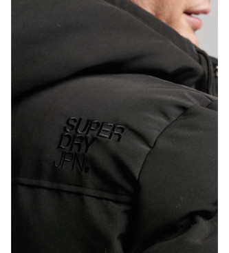 Superdry Everest Steppjacke mit Kapuze Schwarz