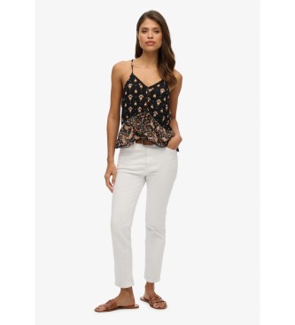 Superdry Tanktop met zwarte biesjes