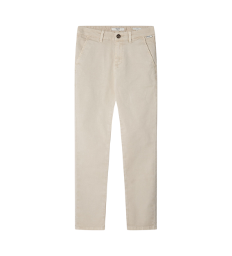 Pepe Jeans Smalle chino-bukser hvid ecru