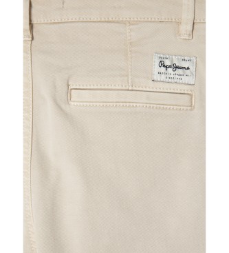 Pepe Jeans Smalle chino-bukser hvid ecru