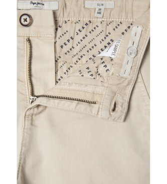 Pepe Jeans Smalle chino-bukser hvid ecru