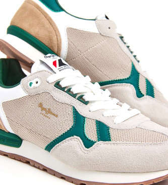 Pepe Jeans Zapatillas de Piel Brit Retro beige