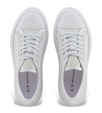 A|X Armani Exchange Sapatilhas com logtipo branco