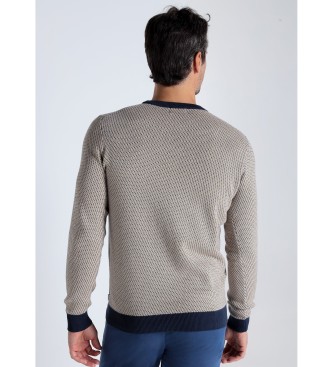 Bendorff Maglione girocollo in jacquard blu