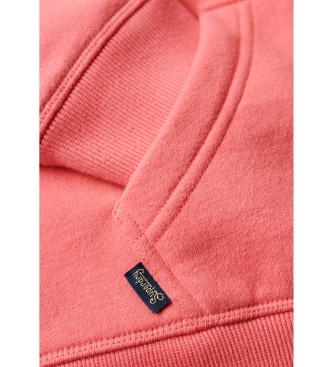 Superdry Hooded sweatshirt met rits en logo Essential roze