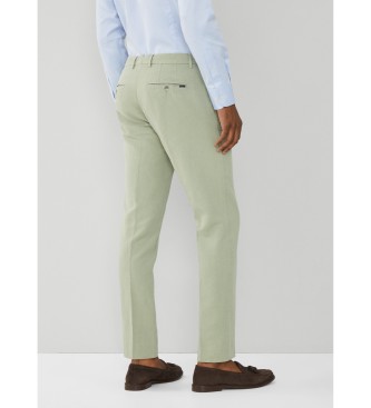 Hackett London Pantalon chino en lin vert