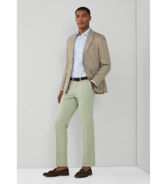 Hackett London Pantalon chino en lin vert