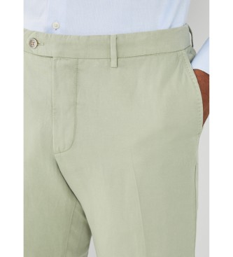 Hackett London Pantalon chino en lin vert