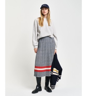 Gant Faltenrock mit marineblauem Karodruck