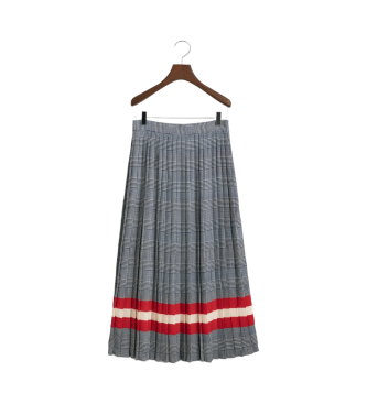 Gant Faltenrock mit marineblauem Karodruck