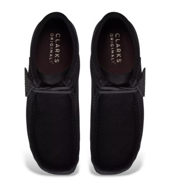 Clarks Botines de piel Wallabee negro