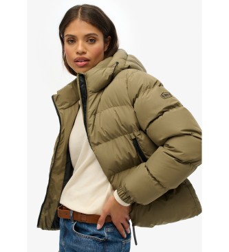 Superdry Prešita jakna s kapuco Stanton zelena