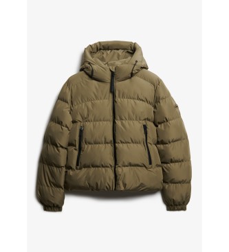 Superdry Prešita jakna s kapuco Stanton zelena