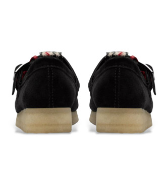 Clarks Wallabee T Bar shoes black