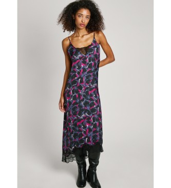 Pepe Jeans Vestido lencero Alicia negro