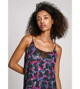 Pepe Jeans Vestido lencero Alicia negro