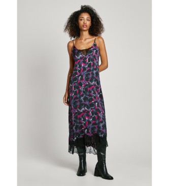 Pepe Jeans Vestido lencero Alicia negro