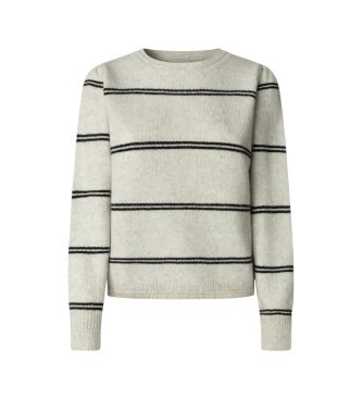 Pepe Jeans Sweter Carmela Stripe w kolorze złamanej bieli