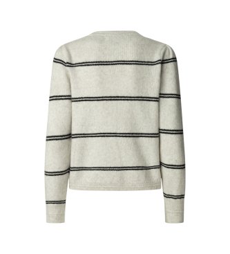 Pepe Jeans Sweter Carmela Stripe w kolorze złamanej bieli