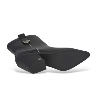 Pepe Jeans Botines de Piel Gina Cities negro