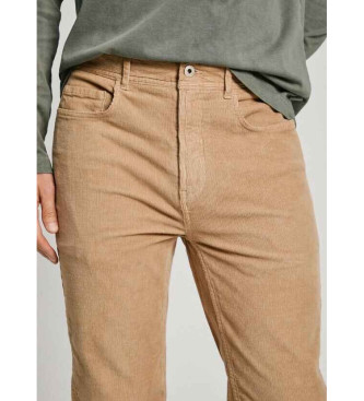 Pepe Jeans Manchesterbyxa i beige manchester 5-ficks manchesterbyxa