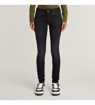 G-Star Jeansy Midge Cody Mid Skinny ciemnoszare