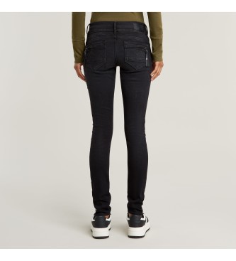 G-Star Jeansy Midge Cody Mid Skinny ciemnoszare