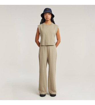 G-Star Tuta beige a doppio strato con gamba larga