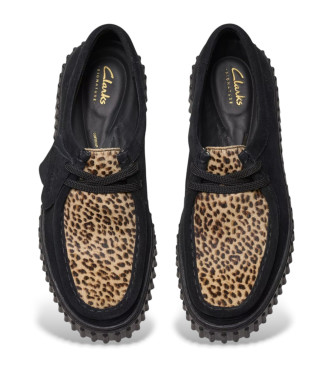 Clarks Torhill Bee usnjeni čevlji črne barve
