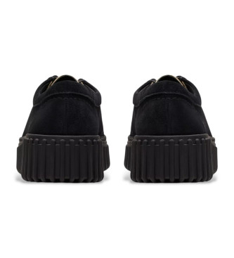 Clarks Torhill Bee usnjeni čevlji črne barve