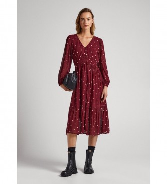 Pepe Jeans Granatfarvet Gio-kjole