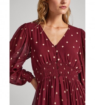 Pepe Jeans Granatfarvet Gio-kjole