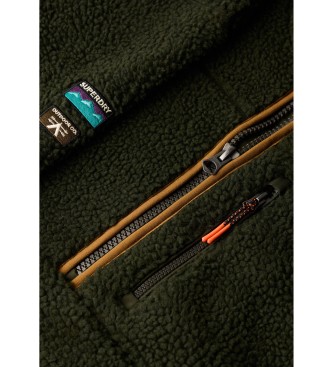 Superdry Polovični flis z zadrgo Zunanja zelena
