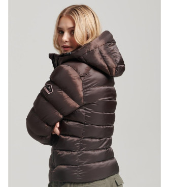 Superdry Veste matelasse  capuche Fuji marron