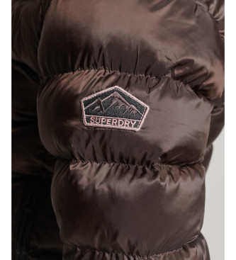 Superdry Veste matelasse  capuche Fuji marron