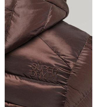 Superdry Veste matelasse  capuche Fuji marron