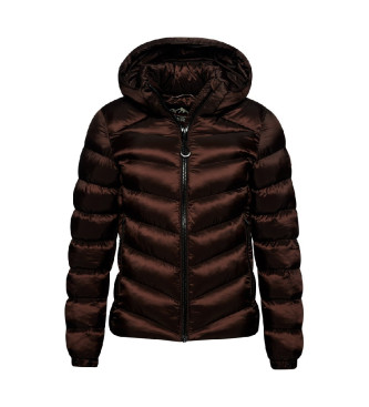 Superdry Veste matelasse  capuche Fuji marron